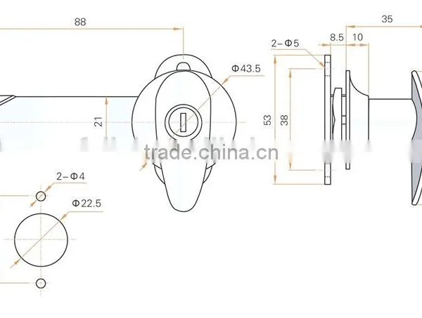 CE RoHS 2015 FEILEI A-19-1 High Quality Industry Cabinet T L Bar Handle Latch Cam Lock photo-5
