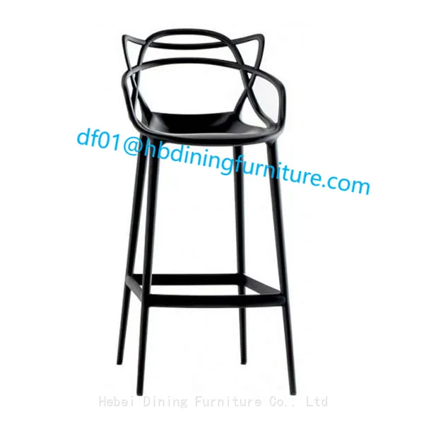 Dining Furniture Modern Black Counter Stool With Footrest photo-2