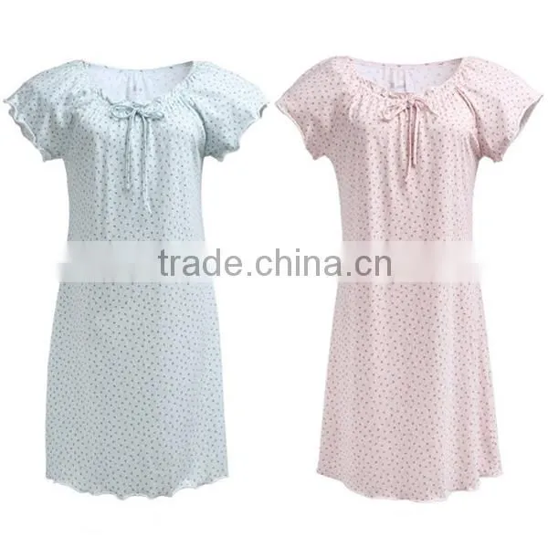 2014 Ladies Jalabiya Robe Front Open Nightwear Oem Sexy Cotton Nightdress