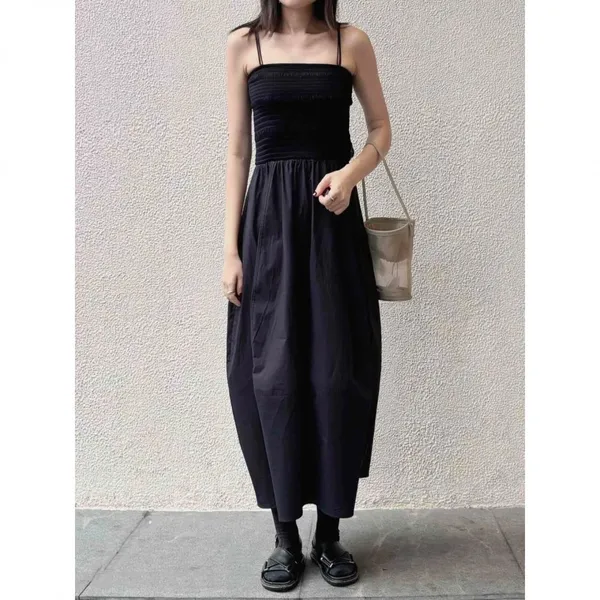 Cotton Strappy Bud Dress for Women - 2025 Summer New Strapless Dress