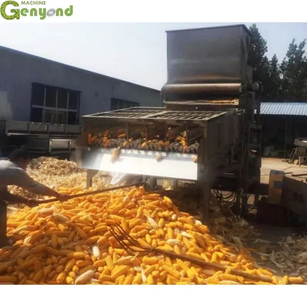 Genyond Factory Food Processing Industrial Sweet Corn Peeling Machine photo-6