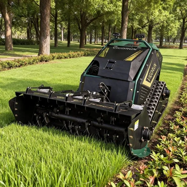 MTSK1000 RC Multifunctional Implement Carrier 48V Servo Motor Self Propelled RC Flail Mower 35° Slope
