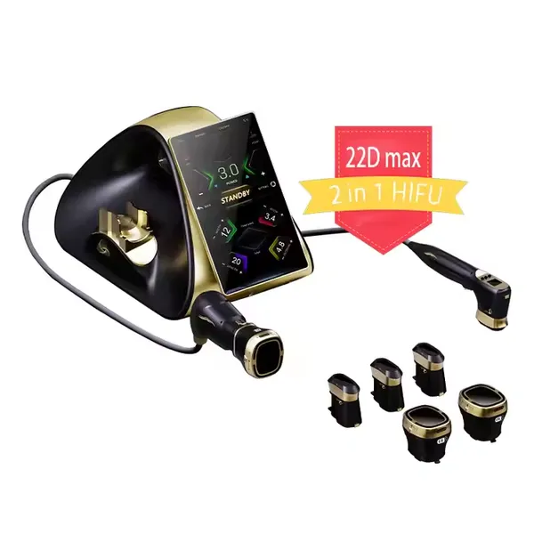 Máquina HIFU 22D Max Multifunción para rostro y cuerpo, certificada CE/ROHS y con garantía de 1 año de la fábrica de Guangzhou