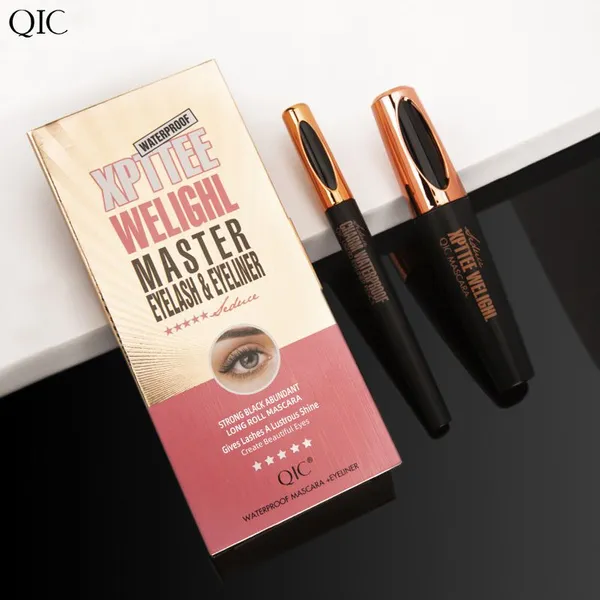 QIC 2-in-1 Mascara and Eyeliner Set – Waterproof, Lengthening, Smudge-proof, Clump-free – Cross-border Beauty Product photo-4