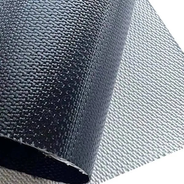 Fiber Glass Fabric With Black Silicone Rubber Coated Silicone Coated Antistatic Glass Fiber Mesh Cloth