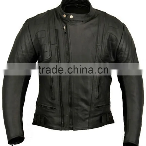 Mens Motorbike Leather Jacket Motorcycle Men Jackets photo-2