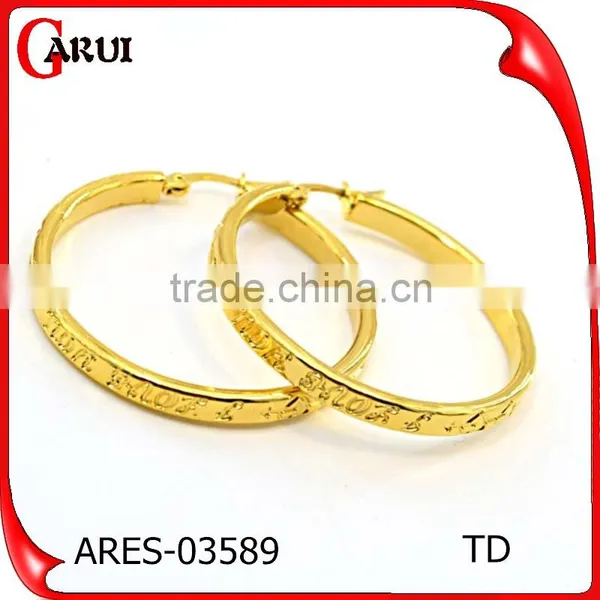 Fashion Jewellery Big Hoop Simple Gold Earring Designs for Women photo-6