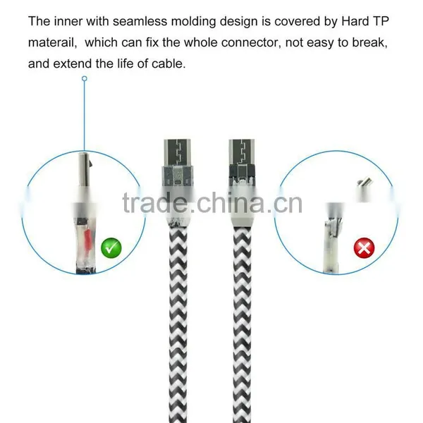 Sturdy Nylon Braided Micro USB Charging Data Cable photo-6