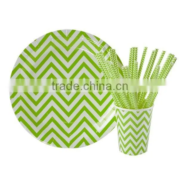 High Party Paper Set(including Paper Cup,paper Plate,paper Drinking Straw) Quality Choice photo-2