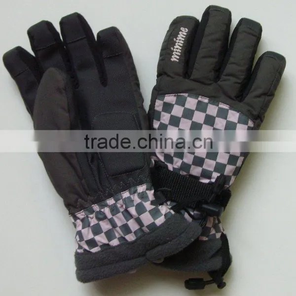 Fashion Women's Black Sports Gloves With Leather