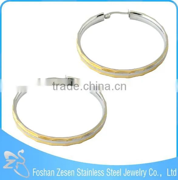 ZS17254 Stainless Steel Earrings Factory Wholesale Gold Colorful Big Earrings photo-2