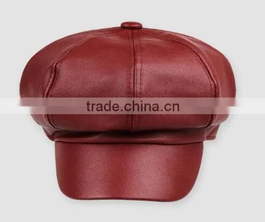 2016 Girls Multi-panel PU Baseball Cap,leather Cap photo-3