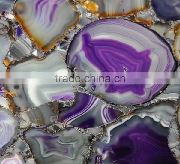 Semi Preious Purple Raw Brazil Agate photo-5