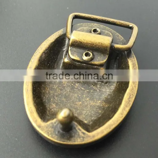 Belt Buckle Blank in Antique Brass photo-6