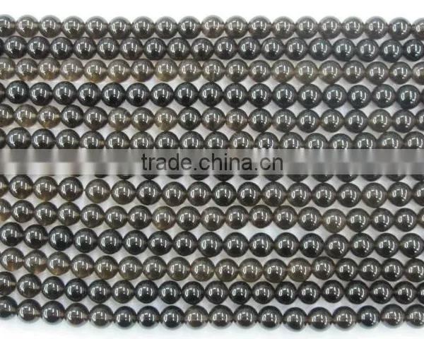 Smoky Quartz Natural Gemstone Round Beads Bracelet photo-4