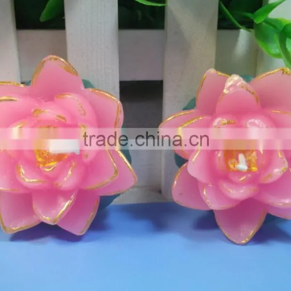 China Import Items Cheap Lotus Flower Candle For Decor Home photo-3