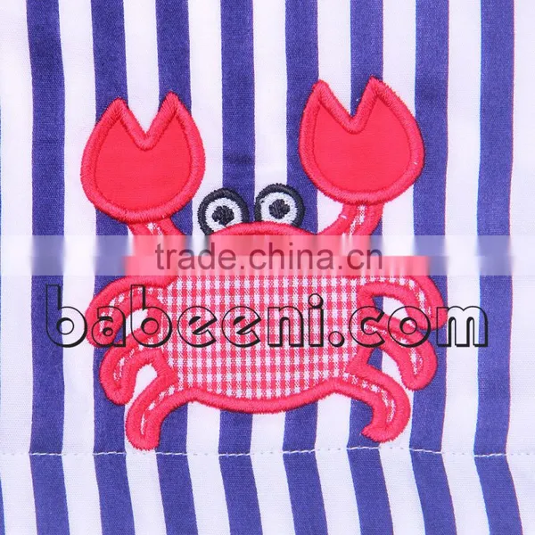 Nice Crab Applique Boy Swimwear photo-2