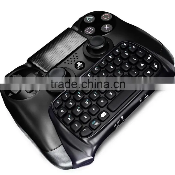 Propshiping Black Bluetooth Mini Wireless Chatpad Message Keyboard for Sony Playstation 4 PS4 Controller Gmaepad photo-2