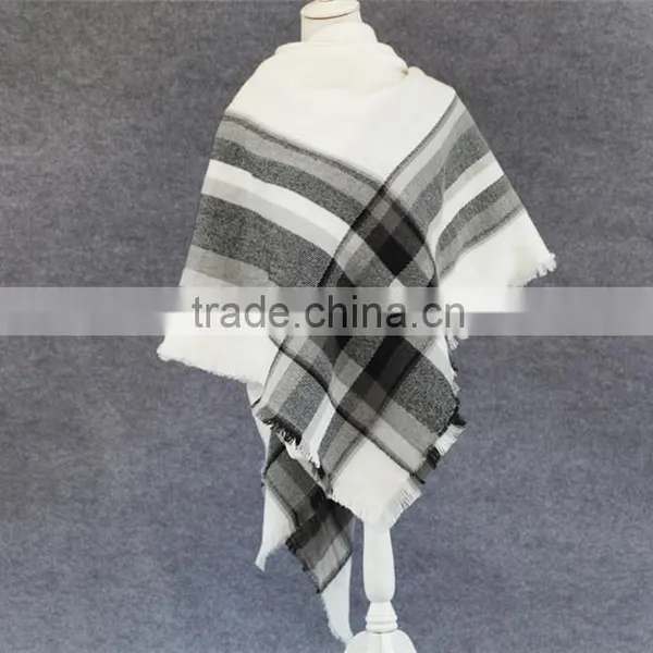 Oversize Beige Pashmina Shawl,,Large Plaid Scarf Shawl,plaid Pashmina Scarf photo-3