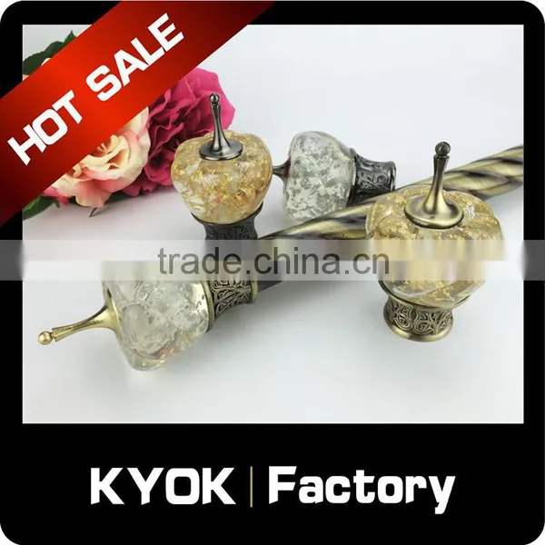 KYOK High Quality White Metal Curtain Rods Wholesale , 28mm Hollow Metal Curtain Rod photo-2
