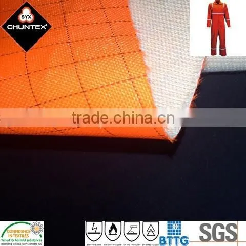 Polyurethane Coated FR Fire Proof Anti Static Laminating Fabric With Modacrylic Tricot
