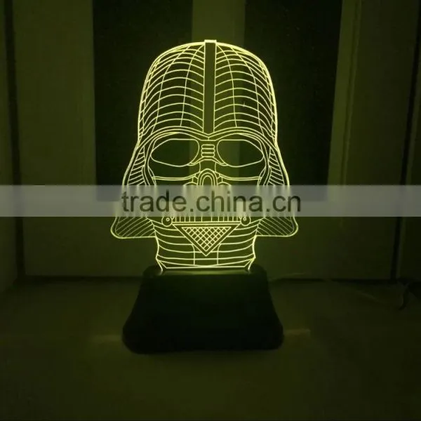 3D Handmade Acrylic Lamp Bulbing Light Skull Color Changing USB Table Lamp for Children photo-3