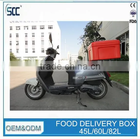 60L Orange Scooter Box for Food Delivery, Delivery Box for Food, Food Delivery Box photo-3