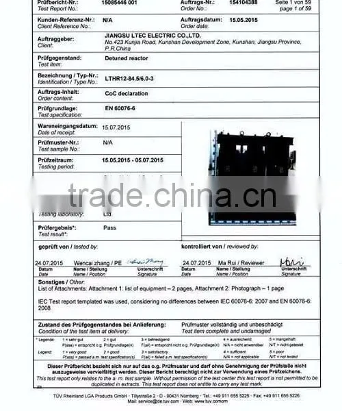 Medium Voltage Iron Core Dry Type Reactor Series With Capacitor Bank photo-3