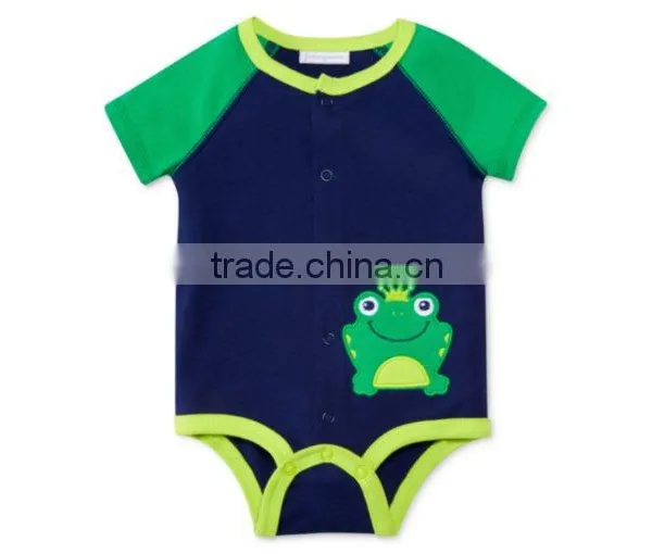 Hot Sale Baby Boys Summer Romper Simple Cute Printing And Emb Romper photo-4