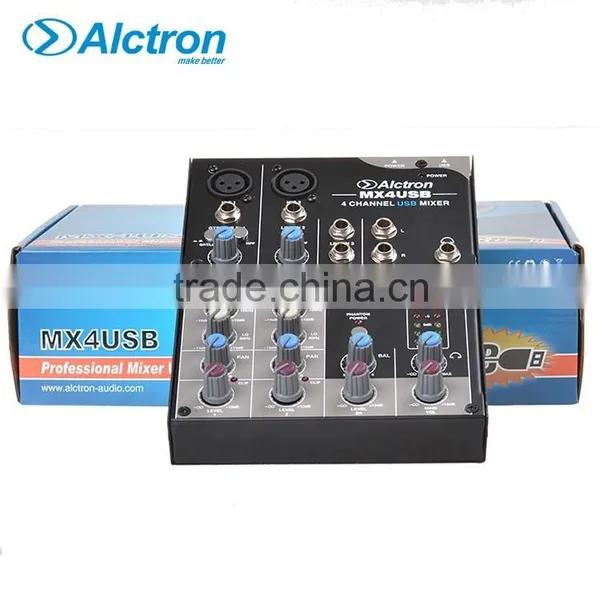 Alctron MX4USB 4 Channel Mixer With USB Interface. photo-2
