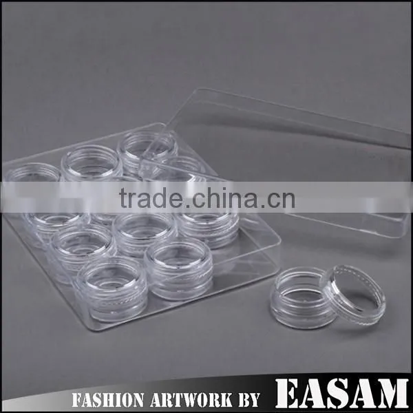 3g 12PC/SET round Nail Art Container/storage box                        
                                                Quality Choice