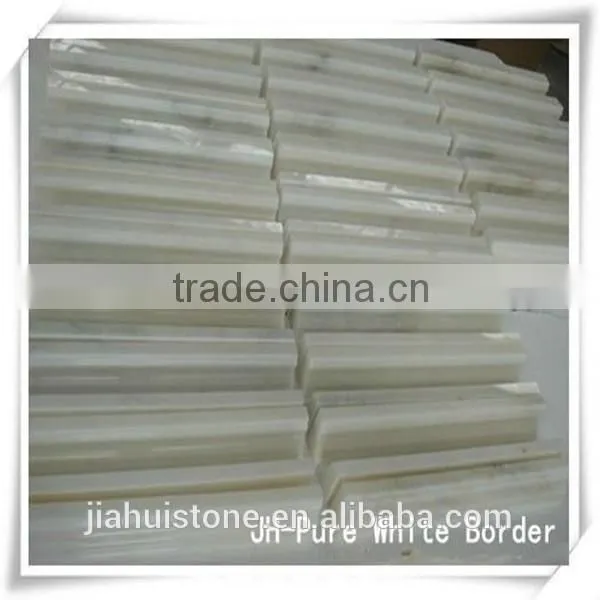 Chinese Pure White Marble Stone Border