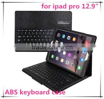2016 new tablet pc bluetooth keyboard for ipad pro 12.9" PU leather removable keyboard case