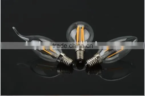High Brightness 2w 4w 6w E27 Glass Filament Candle Bulbs With 2 Years Warranty Filament Led Bulb E27 photo-6