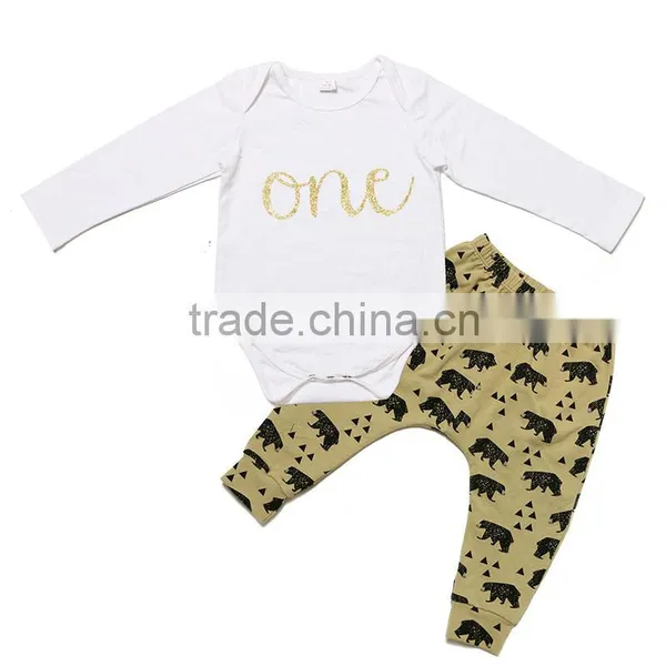 2016 Hot Sale Fashion Organic Cotton Import Wholesale Baby Clothes