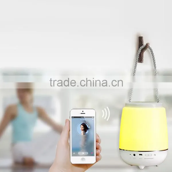 2016 New Bluetooth Speaker Lamp Night Light Lantern With Strap Wireless Audio Speaker 3.5mm Audio Input 10 Min Timer photo-2