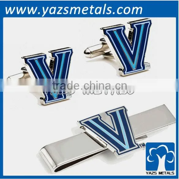 Wildcatstie Bars and Cufflinks, Custom Made Metal Tie Clip With Design