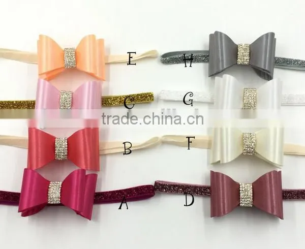 New Selling the European and American Children Tire PVC Color Butyl Bowknot Diamond Powders With 8 Color Bow photo-2