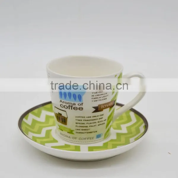 Hot Sale Ceramic Mug and Saucer for Souvenir
