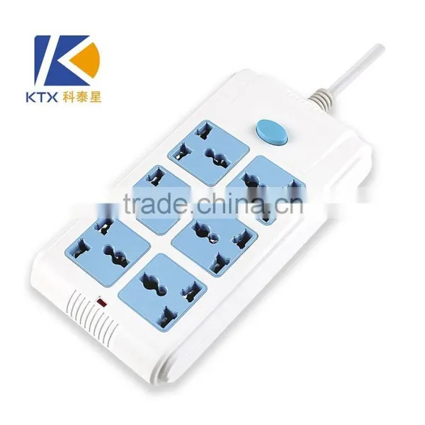 6 Way Universal Secure Electrical Power Socket With Switch