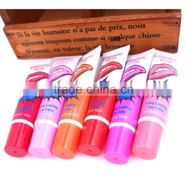 Romantic Bear Wow Lips For Lip Beauty Waterproof Lip Gloss Liquid Matte Liptisck Peel Off Cosmetic Lipstick photo-4