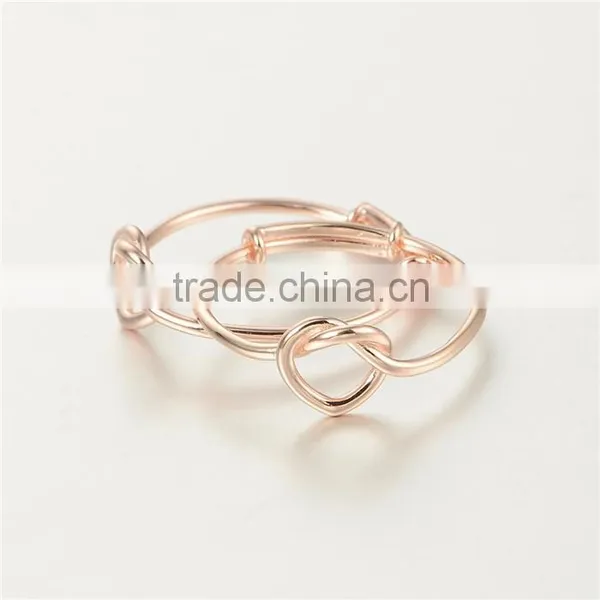 Simple Design 925 Silver Wedding Rose Gold Rings Without Stones photo-3