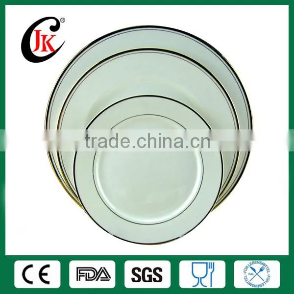 Wholesale Gold Rim Bone China Dinnerware Set, White Dinnerware Set photo-2