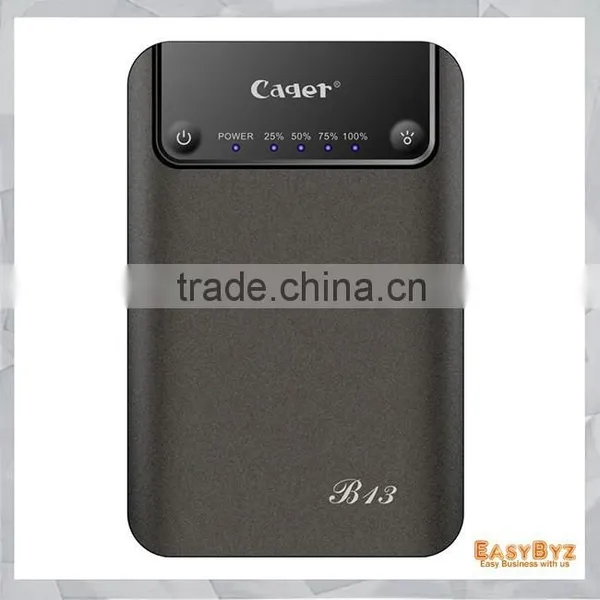 Cager B13 7800mAh Smart Power Bank External Battery Dual USB for IPhone/for IPad/for Samsung/for HTC/Xiaomi