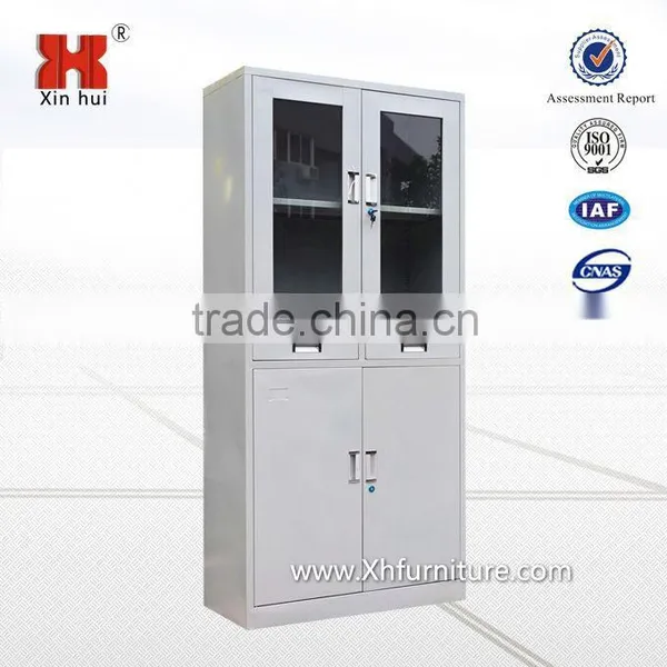 Glass Door Steel File Cabinet With 2 Drawers photo-4