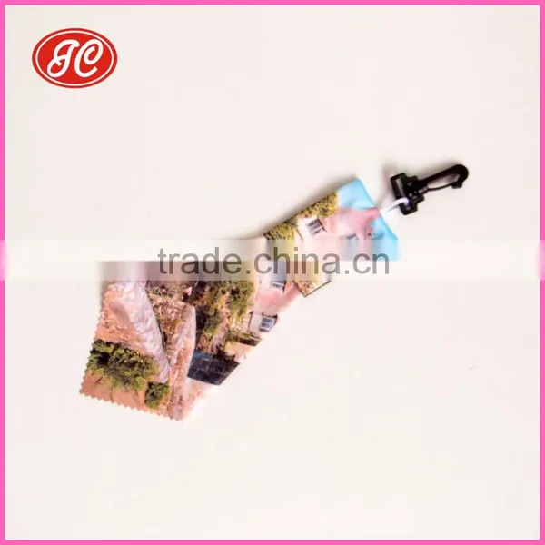 Key Chain With Customized Colorful Printing Logo Microfiber Cleaning Cloth photo-3