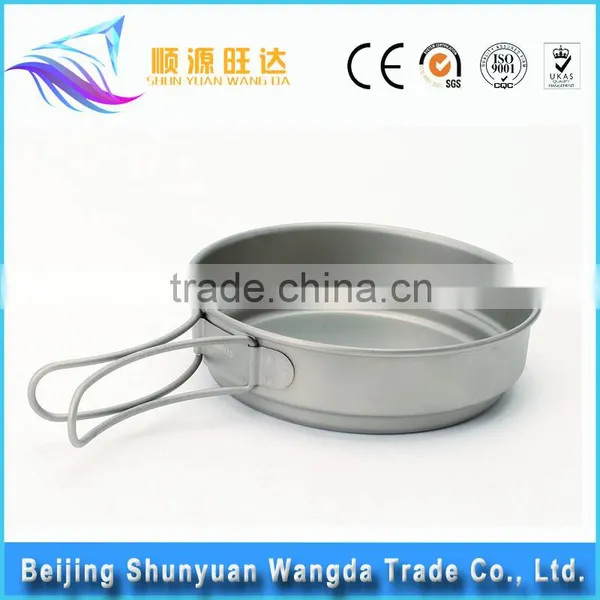 Titanium Camping Cookware Cutlery Set of Titanium Pan and Titanium Bowl photo-4