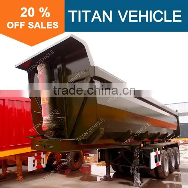 Titan 45m3 Tri Axles Tipping Truck Dump Truck Trailer For Sand photo-6