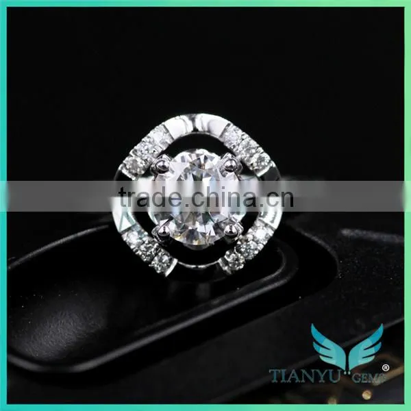 Moissanite Online Store Platinum Moissanite 2carat Eternity Wedding Ring photo-5