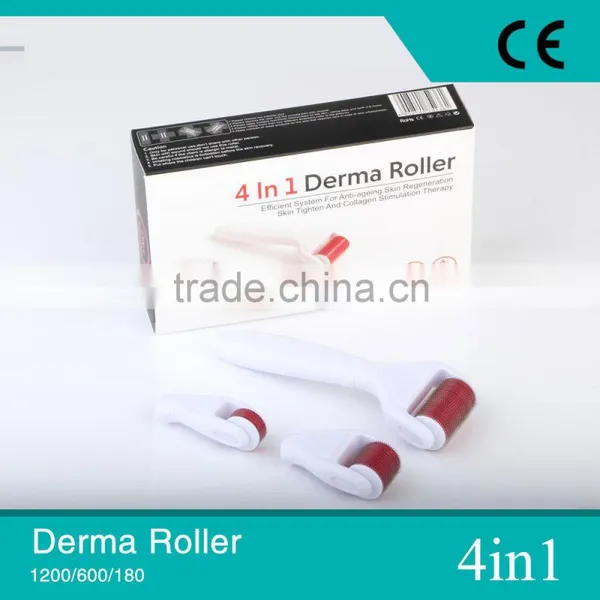 High Quality Stainless Microneedling Dermaroller 720/300/1200 Pins Acne Scar Removal Derma Roller Kits 4 in 1 Derma Roller photo-5